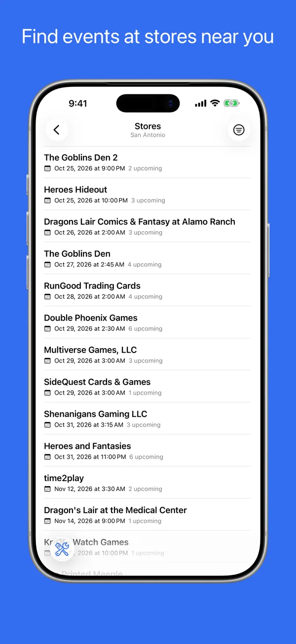 Find events at stores near you